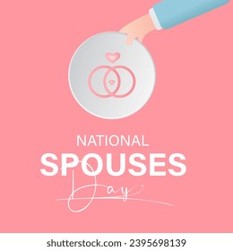 National Spouses Day vector template. Celebrating Love and Togetherness with Couple's Romance and Appreciation Illustration. background, banner, card, poster design.