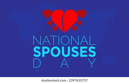 National Spouses Day vector template. Celebrating Love and Togetherness with Couple's Romance and Appreciation Illustration. background, banner, card, poster design.