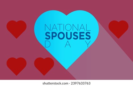 National Spouses Day vector template. Celebrating Love and Togetherness with Couple's Romance and Appreciation Illustration. background, banner, card, poster design.