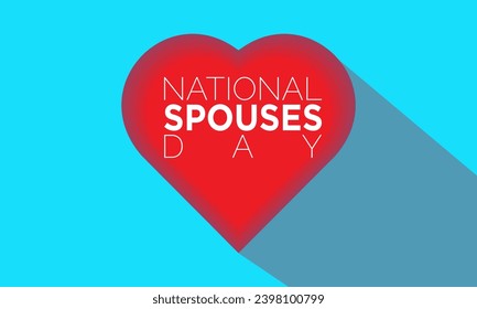 National Spouses Day vector template. Celebrating Love and Togetherness with Couple's Romance and Appreciation Illustration. background, banner, card, poster design.