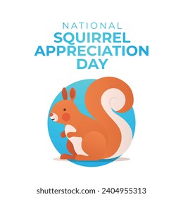 For the National Squirrel Appreciation Day event, this vector image is suitable.