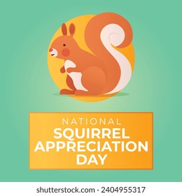 For the National Squirrel Appreciation Day event, this vector image is suitable.
