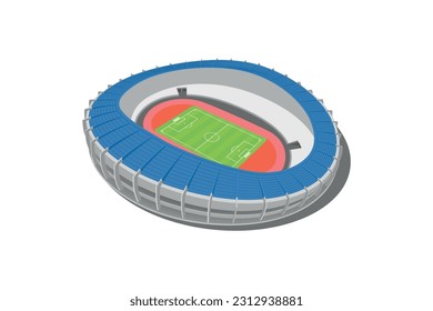 National Stadium of Korea. Vector illustration on isolated background.