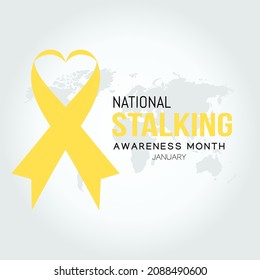 National Stalking Awareness Month Vector Illustration. Suitable for greeting card, poster and banner.