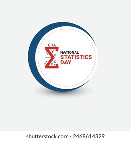 National Statistics Day vector, illustration. Minimalist and Creative concept Design.