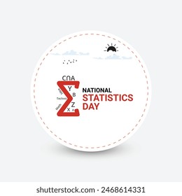National Statistics Day vector, illustration. Minimalist and Creative concept Design.