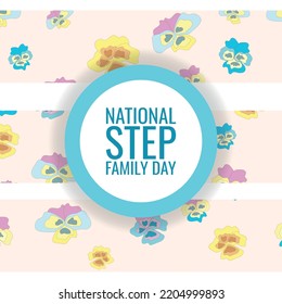 National Step Family Day. Design Suitable For Greeting Card Poster And Banner