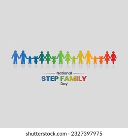 Día Nacional de la Familia. Día de Stepfamily para un post en medios sociales,