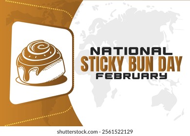 NATIONAL STICKY BUN DAY Vector Illustration background