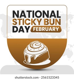 NATIONAL STICKY BUN DAY Vector Illustration for post background