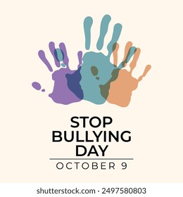 National Stop Bullying Day vector design template good for celebration usage. National Stop Bullying Day design. flat design. eps 10.