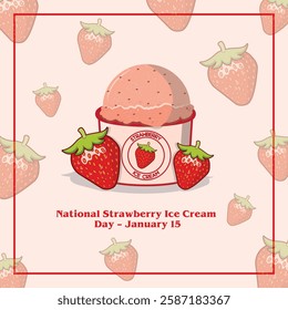 National Strawberry Ice Cream Day-January 15