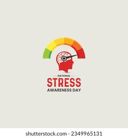 National Stress Awareness Day. Holiday concept. Template for background, banner, card, poster.