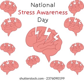 National Stress Awareness Day november 2 vector