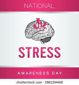National Stress Awareness Day Vector Illustration. Suitable for greeting card poster and banner.	
