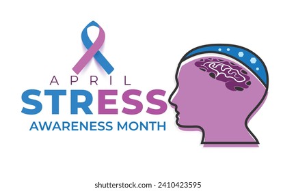 National Stress Awareness Month. background, banner, card, poster, template. Vector illustration.