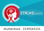 National Stroke awareness month is observed every year in May, it is a serious life-threatening medical condition that happens when the blood supply to part of the brain is cut off. Vector art