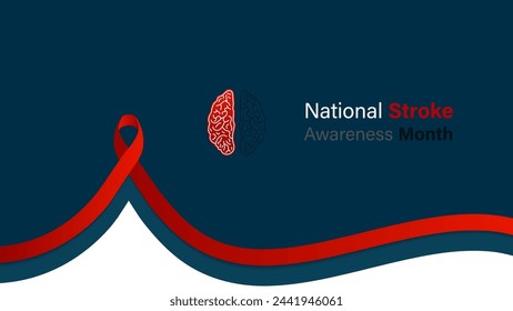 National stroke awareness month vector design