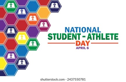 National Student Athlete Day wallpaper with typography. National Student Athlete Day, background