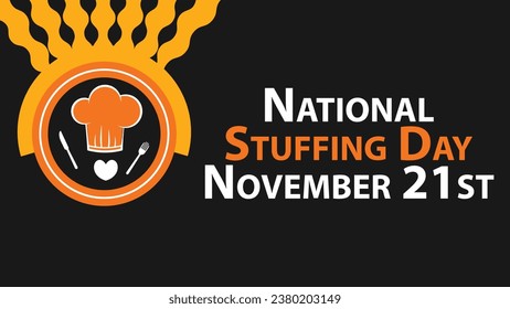 National Stuffing Day Vektorbanner-Design. Happy National Stuffing Day moderne minimale grafische Poster-Illustration.