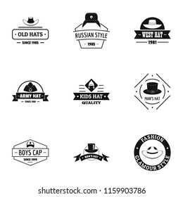 National style logo set. Simple set of 9 national style vector logo for web isolated on white background