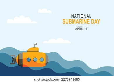 National Submarine Day background. Vector illustration background.