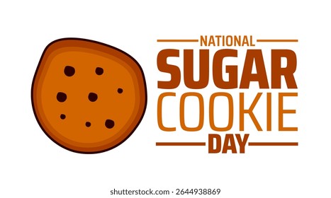 Plano de fundo do Dia Nacional do Cookie de Açúcar, banner ou modelo de design de cartaz. observado todos os anos em julho. Conceito de férias. Use para qualquer modelo, cartão, cartaz, cartaz, modelo.