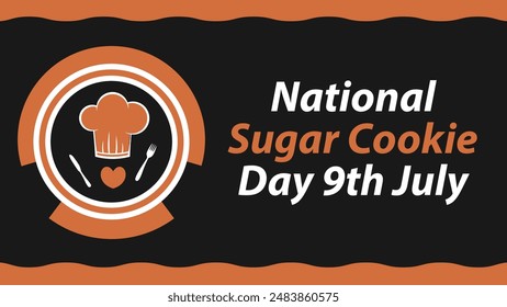 National Sugar Cookie Day vector banner design illustration