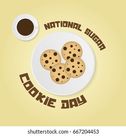 National Sugar Cookie Day Vector Illustration. Suitable for poster, banner, campaign, and greeting card
