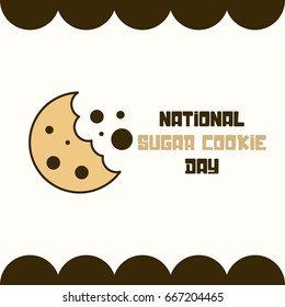 National Sugar Cookie Day Vector Illustration. Suitable for poster, banner, campaign, and greeting card
