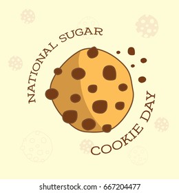 National Sugar Cookie Day Vector Illustration. Suitable for poster, banner, campaign, and greeting card
