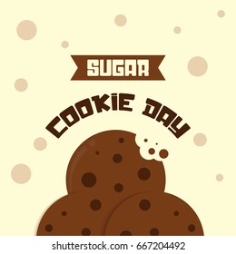 National Sugar Cookie Day Vector Illustration. Suitable for poster, banner, campaign, and greeting card
