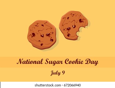 National Sugar Cookie Day vector. Chocolate Cookies vector. Important day