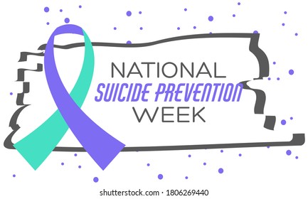 National Suicide Prevention Week. Celebrate In September In The United States. Design For Poster, Greeting Card, Banner, And Background. Vector EPS 10.