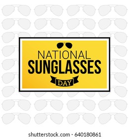 National Sunglasses Day Vector Design