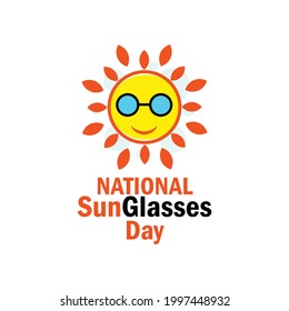 National Sunglasses Day Vector Illustration. great for greeting card, logo and icon