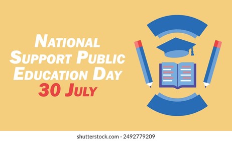 National Support Public Education Day vector banner design. Happy National Support Public Education Day modern minimal graphic poster illustration.