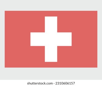 National Switzerland flag, official colors and proportion correctly. National Switzerland flag. Vector illustration.
