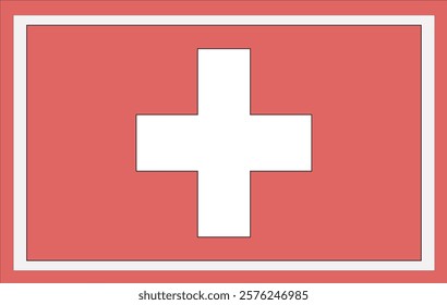 National Switzerland flag, official colors and proportion correctly. National Switzerland flag. Vector illustration. Switzerland flag vector icon, simple, flat design for web or mobile app.