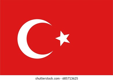 National symbol of Turkey a star and crescent