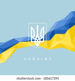 The national symbol of the Ukraine - abstract background