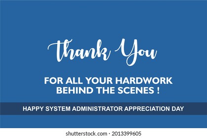 National System Administrator Appreciation Day. Holiday Concept. Template For Background, Web Banner, Card, Poster, T-shirt With Text Inscription