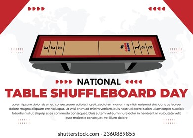 National Table Shuffleboard Day - 17. September 2023, Kann geändert werden Farbe, Illustrator Eps Datei, geeignet für die Verwendung in Printmedien oder sozialen Medien. Jetzt bei Shutterstock erhältlich.