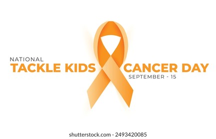 National Tackle Kids Cancer Day. background, banner, card, poster, template. Vector illustration.