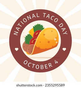 national taco day design template good for celebration template. taco vector illustration. taco illustration. eps 10.