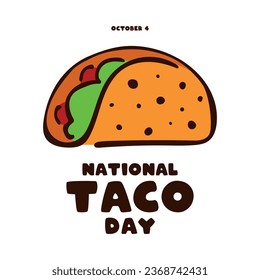 Día Nacional del Taco. 4 de octubre. Eps 10.