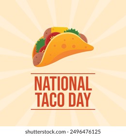 National Taco Day vector design template good for celebration usage. National Taco Day design. flat design. epd 10.