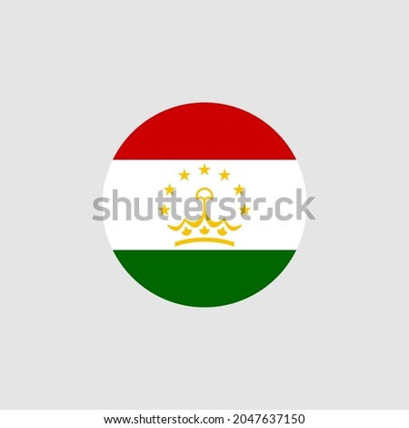 National Tajikistan flag, official colors and proportion correctly. Vector illustration. EPS10.