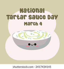 For the National Tartar Sauce Day celebration, this vector image is perfect.