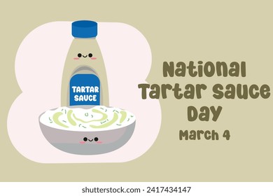 For the National Tartar Sauce Day celebration, this vector image is perfect.